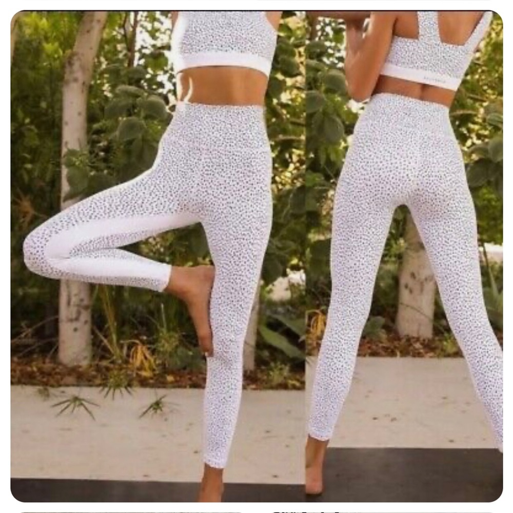 NWT Anthro All Fenix Micro Cheetah White 7/8 Leggings M